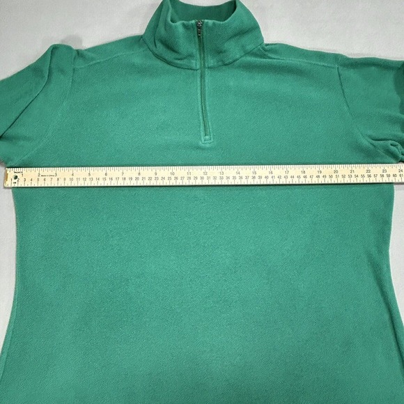 Patagonia Jacket Women's XL Kelly Green Micro D 1/4 Zip Fleece Pullover Casual - Picture 3 of 11